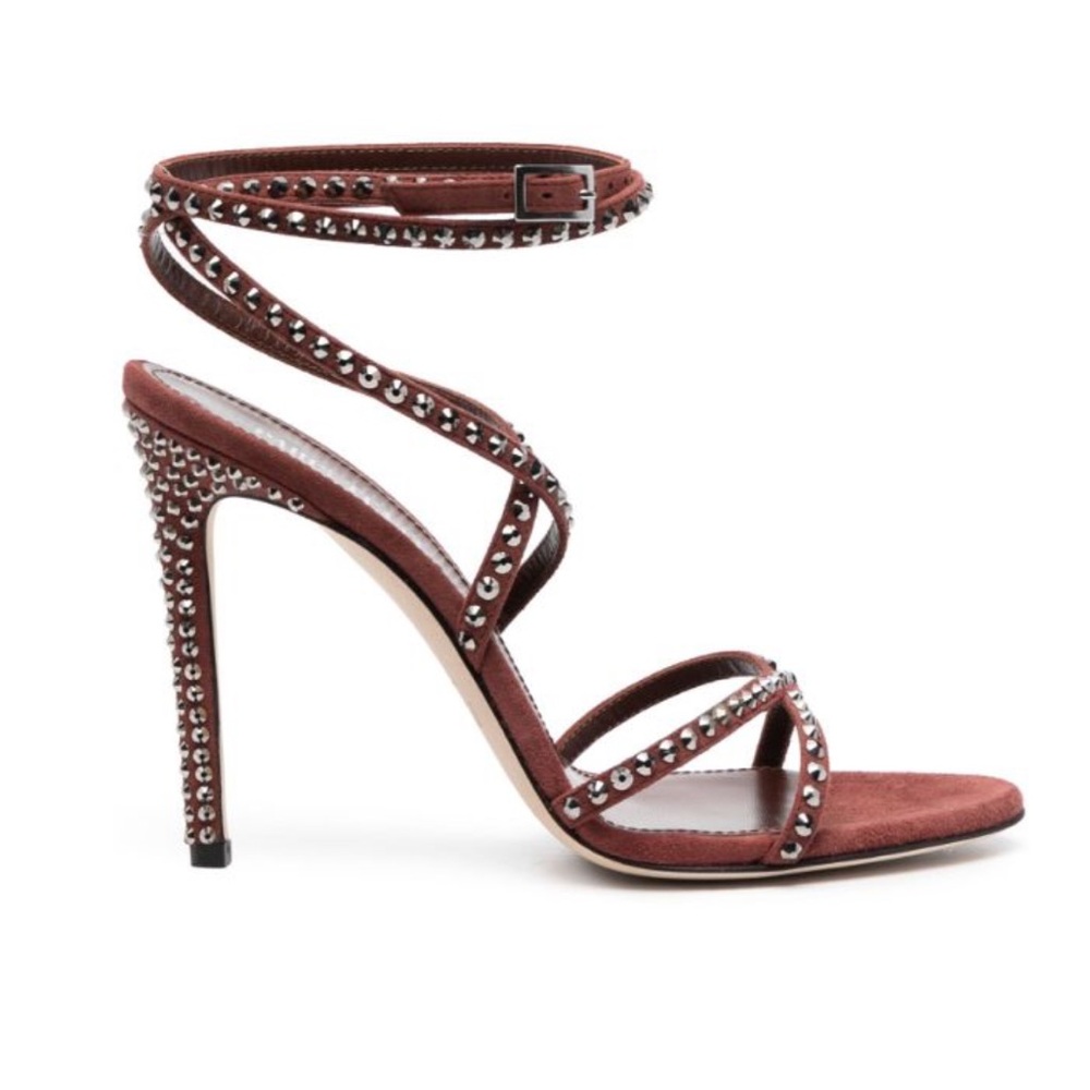 Paris Texas Holly Zoe Lace Up Sandal Size 39
Brown Rock Diamond Suede Crystal